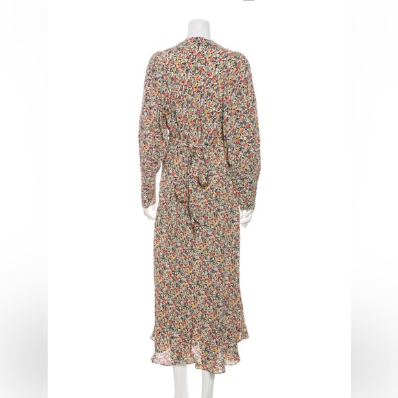 Doen Nanette Dress in Zelda Floral 1940s Style Bias Cut Midi Dress - Picture 10 of 11